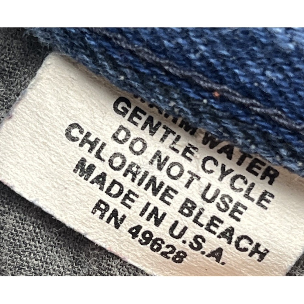 VTG Zena Jeans Women Sz 8 Blue Striped HighRise Taper Grunge 90s Bareback - Picture 12 of 14